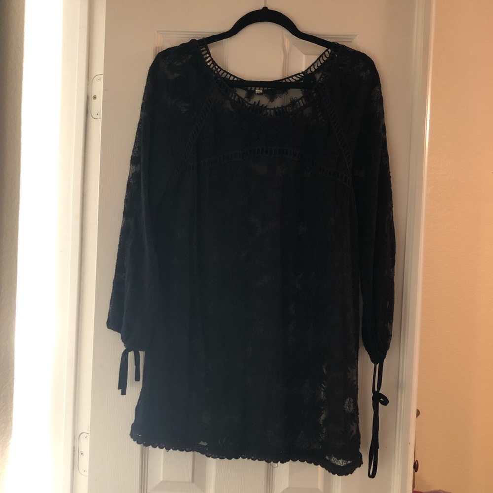 Black lace tunic